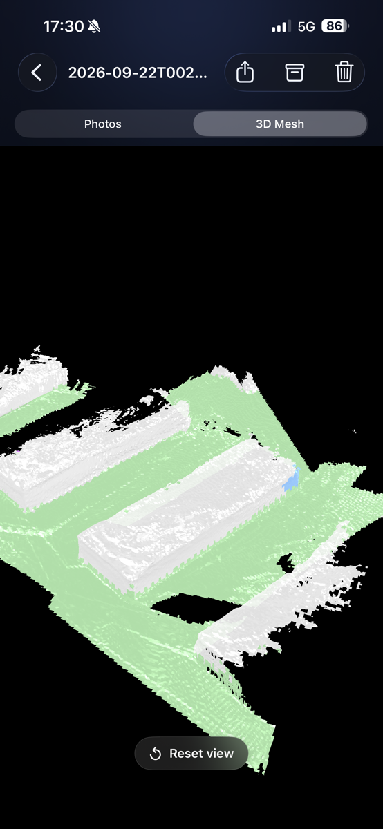 On-device 3D point cloud and mesh inspection